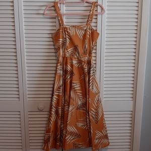 White house black market mustard yellow middle dress 00